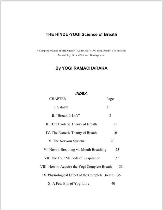 THE HINDU-YOGI Science of Breath