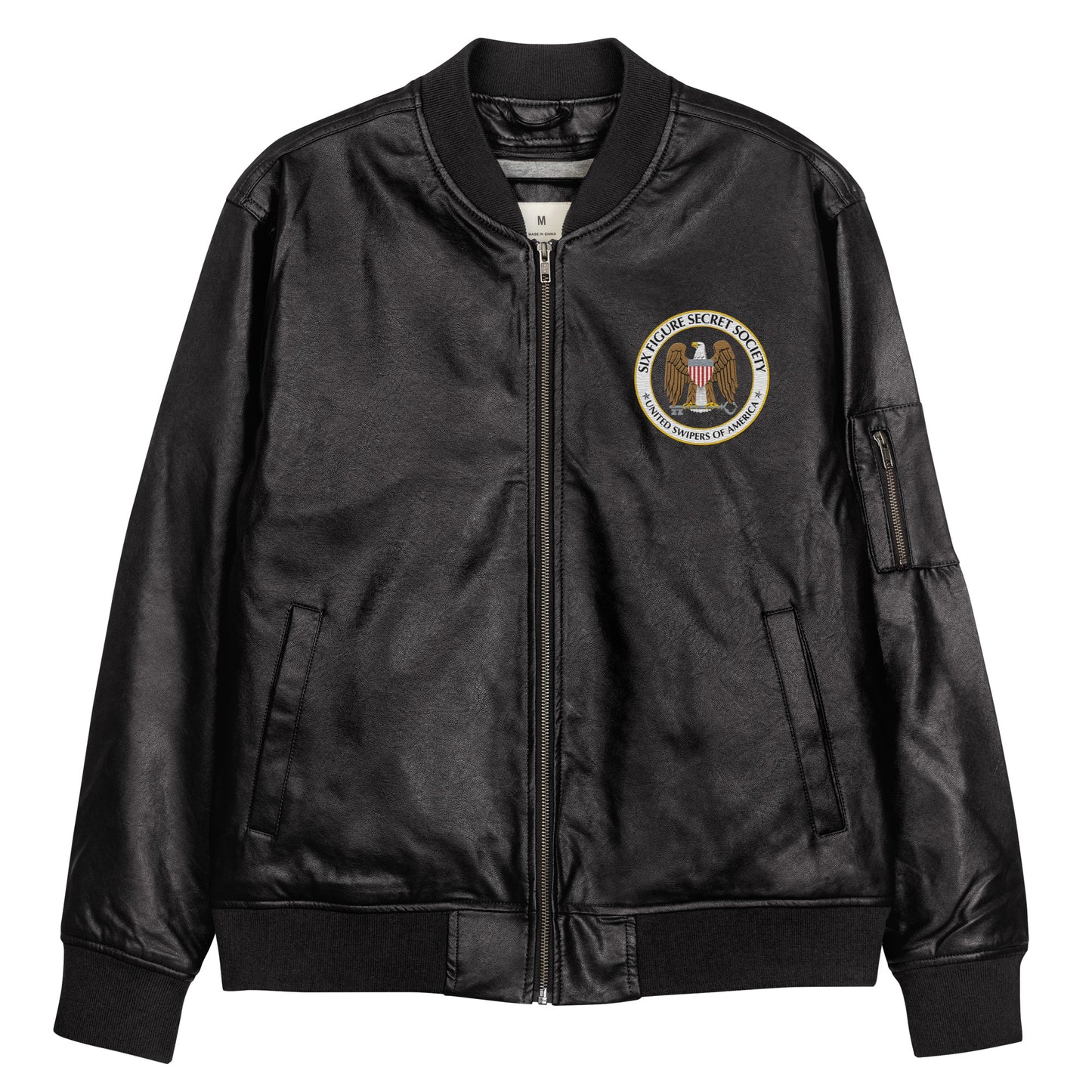 SFF Leather Bomber Jacket